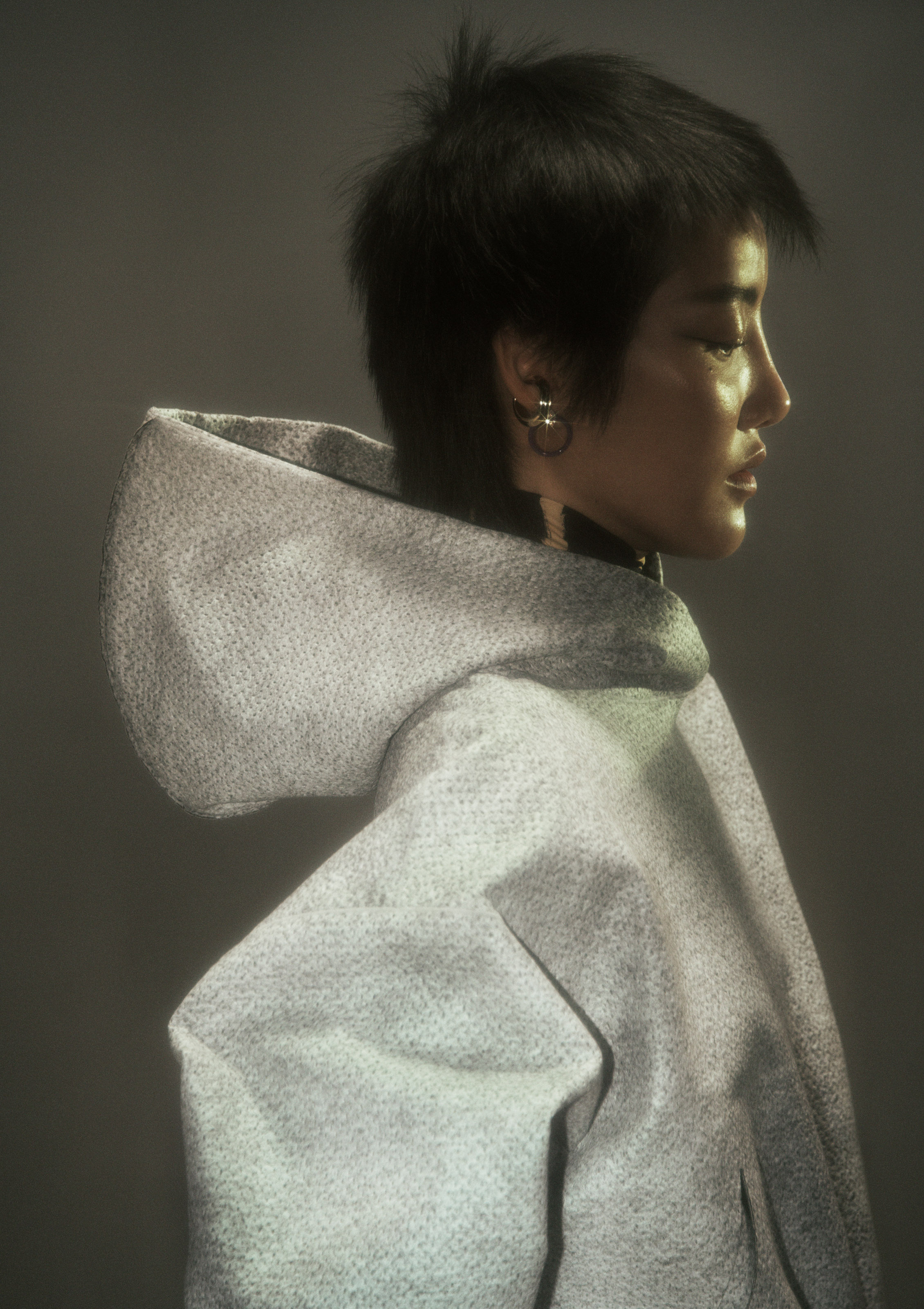 Nike Forward textile showing the nonwoven fleece construction made from recycled fiber